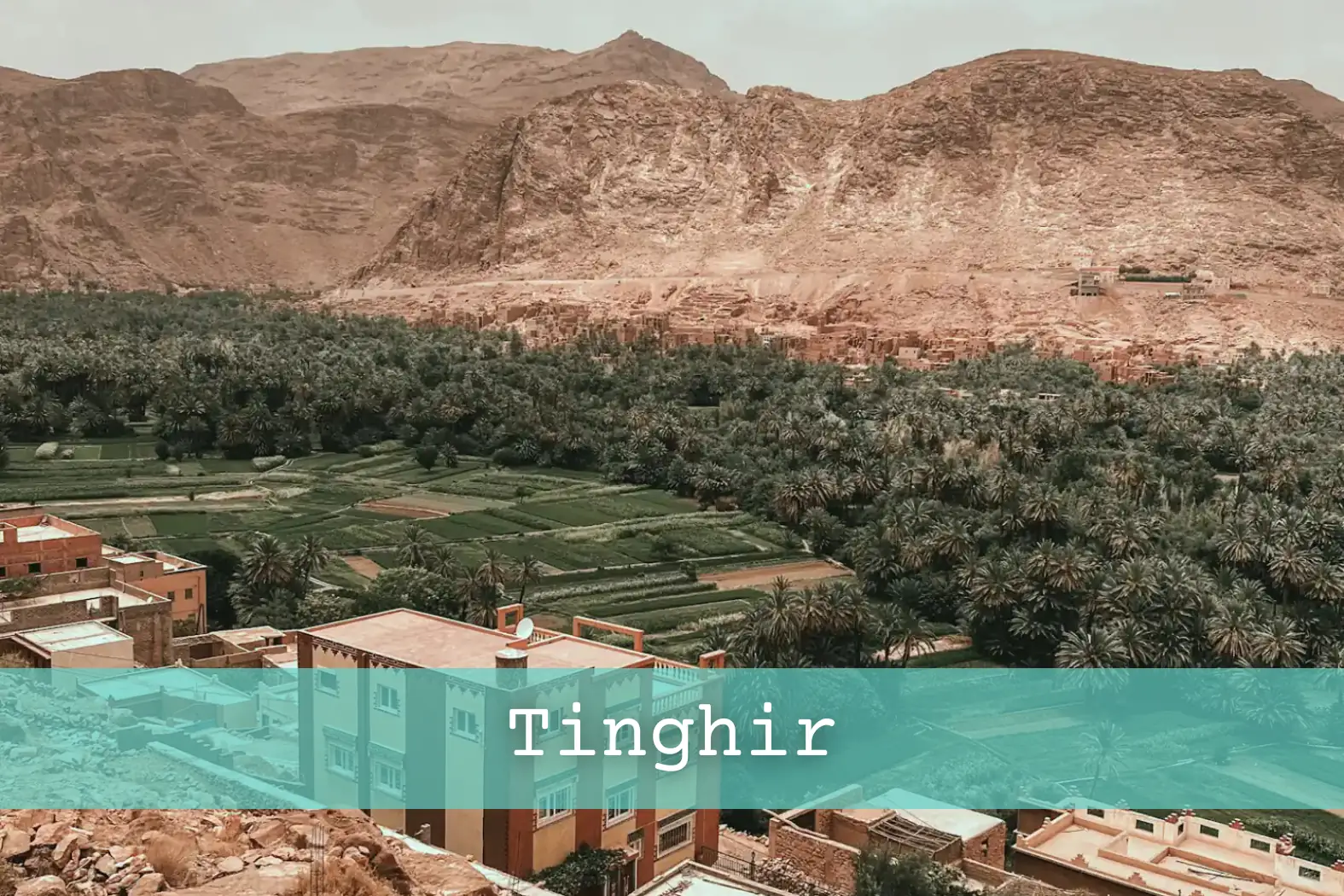 Viewpoint in Tinghir over Todra Gorge and the palm grove.